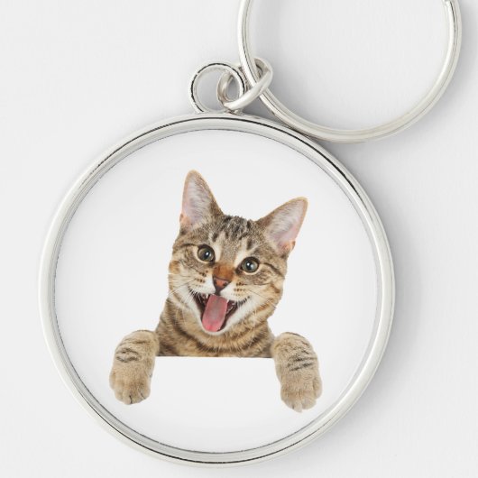 Funny cat T-Shirt Sleutelhanger (Voorkant)