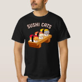 Funny Cat T-Shirt - SUSHI CATS (Voorkant)