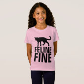 Funny Cat T-shirts, FELINE FINE T-shirt (Voorkant volledig)
