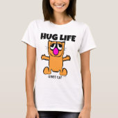 Funny Cat T-shirts, HUG LIFE, Gibby Cat T-shirt (Voorkant)