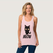 Funny Cat T-shirts, MEOW Tanktop (Volledige Voorkant)