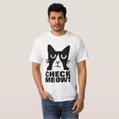 Funny Cat T-shirts, Panda Kat CHECK MEOWT T-shirt (Voorkant volledig)
