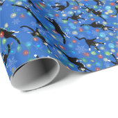 Funny Cat Tangles in kerstlichten Cadeaupapier (Rol Hoek)