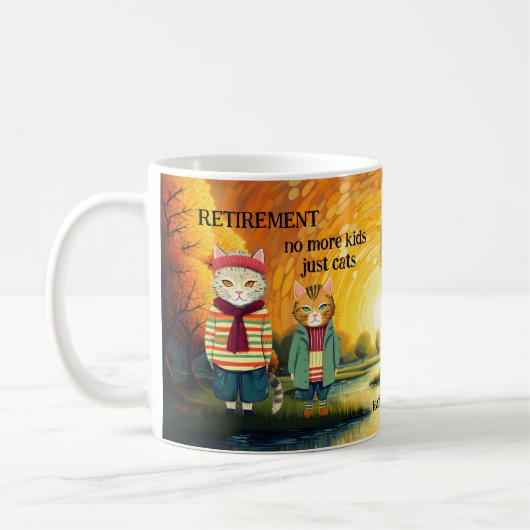 Funny Cat Teacher Retirement Mok (Links)