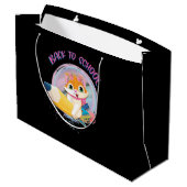 Funny Cat terug naar school Groot Cadeauzakje (Achterkant Gekanteld)