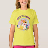 Funny Cat terug naar school T-shirt (Voorkant)