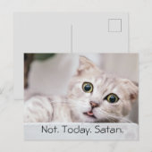 Funny Cat Text Briefkaart (Voorkant / Achterkant)