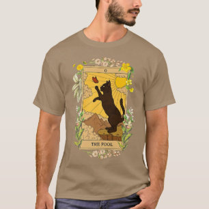 Funny Cat the Fool Tarot Card Halloween Costume Ca T-shirt
