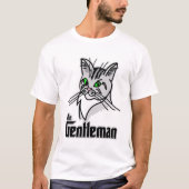 Funny Cat the Gentleman T-shirt (Voorkant)