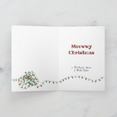 Funny Cat Tree Ornamenten Geschiedenis Kerstmis Ka Feestdagen Kaart (Binnen)