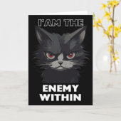 Funny Cat Trump By Funny Vote For Trump Cats 2024  Kaart (Gele Bloem)