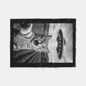 Funny Cat Ufo Alien Bengal Cat Selfie Gift Men Wom Fleece Deken (Voorkant (Horizontaal))