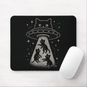 Funny Cat Ufo Schattige Kat Ruimteschip Alien Aes Muismat (Met muis)