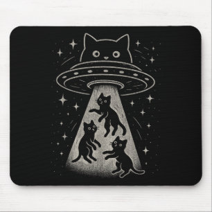 Funny Cat Ufo Schattige Kat Ruimteschip Alien Aes Muismat