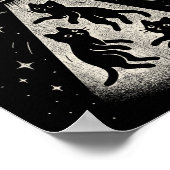 Funny Cat Ufo Schattige Kat Ruimteschip Alien Aes Poster (Hoek)