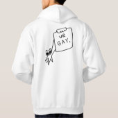 funny Cat “UR GAY” Hoodie Bold Minimalist Design (Achterkant)