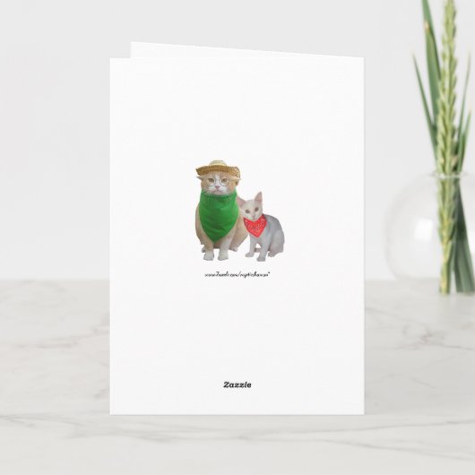 Funny Cat Vaderdag Kaart (Achterkant)