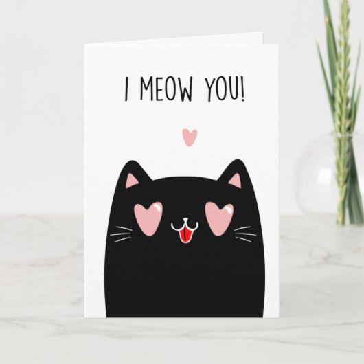 Funny Cat Valentijnsdag Card Feestdagen Kaart (Voorkant)