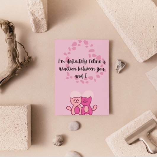 Funny Cat Valentijnsdag Gevouwen Vakantie Kaart