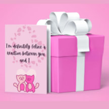 Funny Cat Valentijnsdag Gevouwen Vakantie Kaart