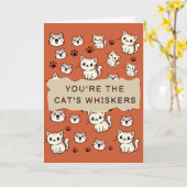 Funny Cat valentine's day cards Kaart (Gele Bloem)