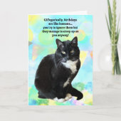 Funny Cat Verjaardag Kaart van The Cat (Voorkant)