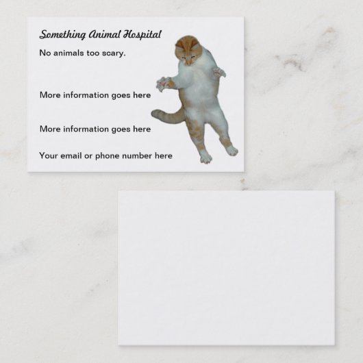 Funny cat Vet veterinary Visitekaartjes (Voorkant / Achterkant)