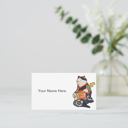 Funny Cat Visitekaartje (Staand voorkant)