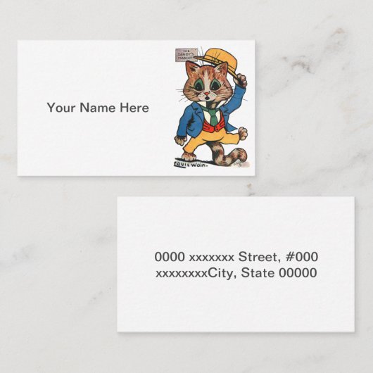  Funny Cat Visitekaartje (Voorkant / Achterkant)