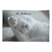 Funny Cat Voeg je eigen foto toe Kussensloop (Achterkant)