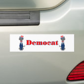 Funny Cat Vote Democat Politics Bumpersticker (Op auto)