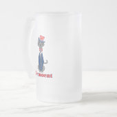 Funny Cat Vote Democat Politics Matglas Bierpul (Voorkant links)