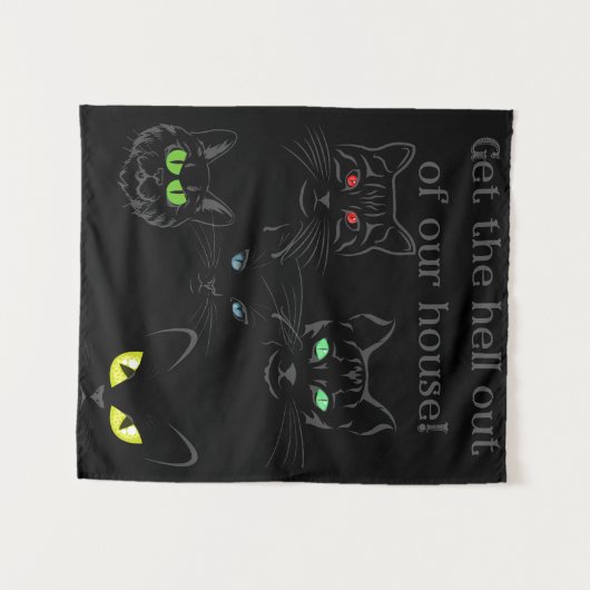 Funny Cat Wandkleed (Voorkant (horizontaal))