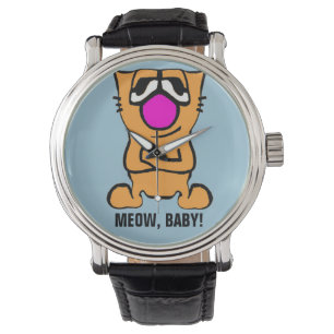 Funny Cat Watches, Gibby Cat Horloge