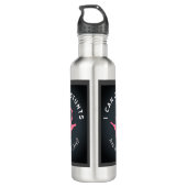 Funny Cat Water Bottle (24 oz) Waterfles (Achterkant)