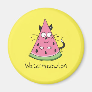 Funny Cat Watermelon Cute Kinder Magneet