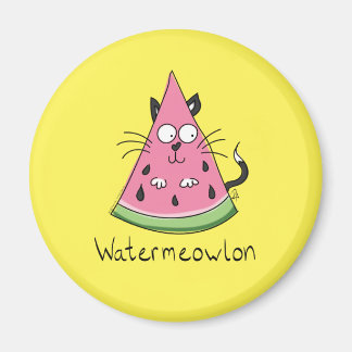 Funny Cat Watermelon Cute Kinder Magneet