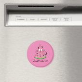 Funny Cat Watermelon Cute Kinder Magneet (Insitu (Vaatwasser))