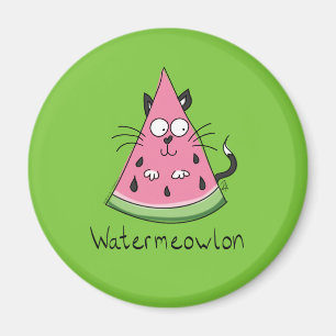 Funny Cat Watermelon Cute Kinder Magneet