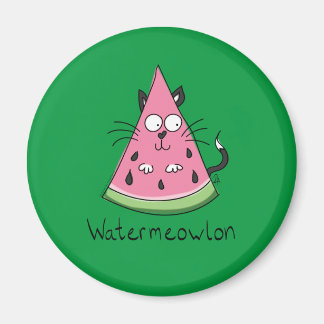 Funny Cat Watermelon Cute Kinder Magneet