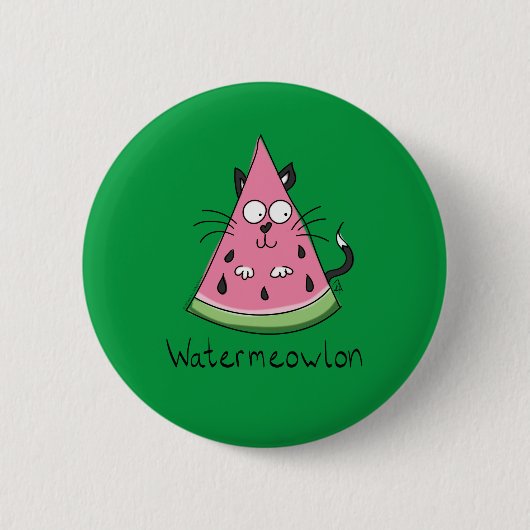 Funny Cat Watermelon Cute Kinder Ronde Button 5,7 Cm (Voorkant)