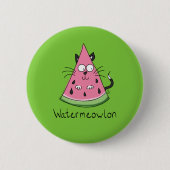 Funny Cat Watermelon Cute Kinder Ronde Button 5,7 Cm (Voorkant)