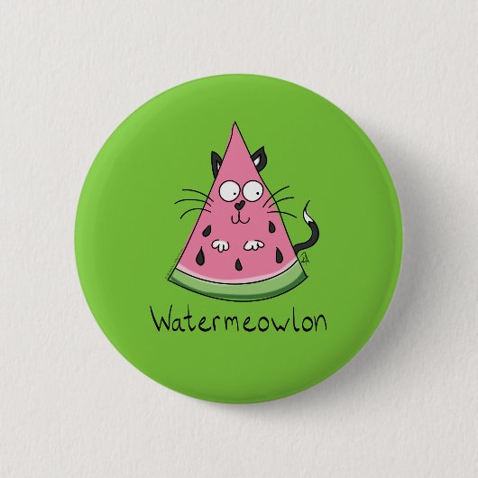 Funny Cat Watermelon Cute Kinder Ronde Button 5,7 Cm (Voorkant)