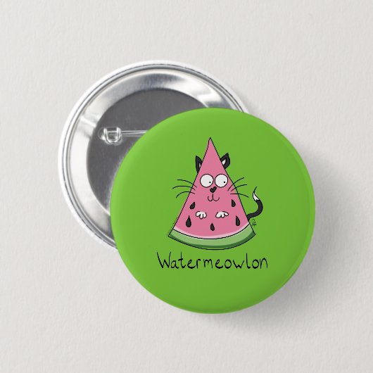Funny Cat Watermelon Cute Kinder Ronde Button 5,7 Cm (Voorkant /achterkant)