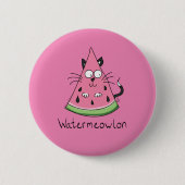 Funny Cat Watermelon Cute Kinder Ronde Button 5,7 Cm (Voorkant)