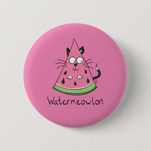 Funny Cat Watermelon Cute Kinder Ronde Button 5,7 Cm