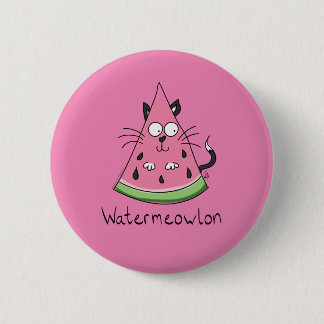 Funny Cat Watermelon Cute Kinder Ronde Button 5,7 Cm