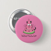 Funny Cat Watermelon Cute Kinder Ronde Button 5,7 Cm (Voorkant /achterkant)