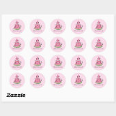 Funny Cat Watermelon Cute Kinder Ronde Sticker (Vel)