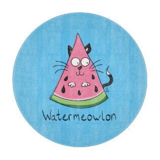 Funny Cat Watermelon Cute Kinder Snijplank